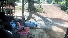 Out-of-control pickup truck crashes into family's front yard