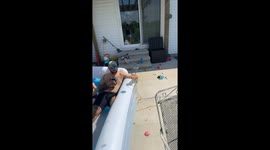 Ingenious dad's outdoor solution for energetic toddler