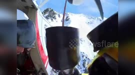Stranded Alpine skier winched to safety by helicopter in Italy