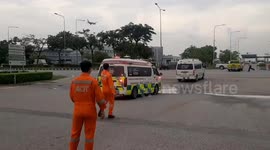 Emergency services rush to runway after passenger dies on flight from London to Singapore