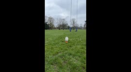 Henry kicks right through the posts