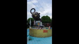 Incredible huge teapot shaped sculpture in Malaysia