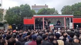 Iran: People gather for the funeral of Said Ibrahim Raisi in Tabriz