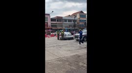 Police baffled by alien driving flying saucer on road in Thailand