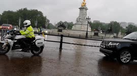 Prince William departs The Kings Garden Party at Buckingham Palace