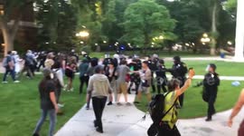 US: Protesters And Police Clash During Removal Of Encampment At University Of Michigan 3