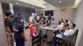 Ten Korean tourists arrested at illegal casino disguised as cafe in Pattaya, Thailand