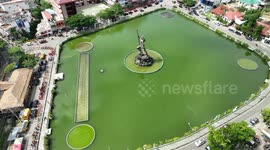 The very artistic splendor of Makale Pond in Tana Toraja, South Sulawesi