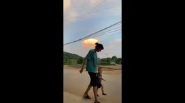 A beautiful cloud looks like a golden lotus appears in the sky in Yen Bai Vietnam