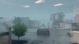 Heavy rain in West Des Moines