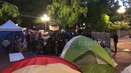 Michigan police use pepper spray on pro-Palestine student protesters