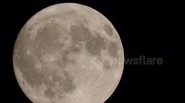 Stunning full Flower Moon close-up above Kent, UK