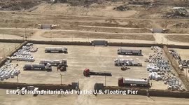 Entry of Humanitarian Aid to the U.S. temporary floating pier