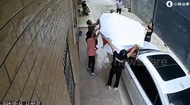 Heroic neighbours catch toddler falling from balcony in southern China