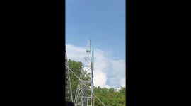 Epic homemade rocket fires 30,000ft into sky... narrowly missing planes