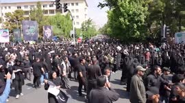 Iranians attend funeral for Raisi, entourage