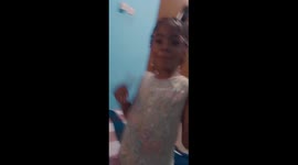 My cute daughter singing