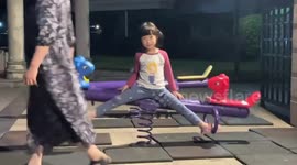 No friends? No problem! Girl shows how to enjoy a seesaw alone