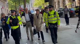 Paula Vennell arrives at Post Office Inquiry for the final day