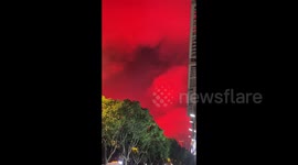 China's night sky turns blood-red, astonishing residents