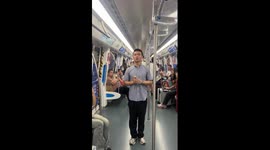 Student struggling with social anxiety uses subway train speech to overcome fears