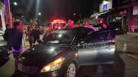 Hong Kong tourist, 27, arrested for crashing into electricity post