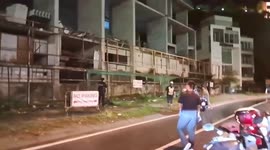 Drunk British tourist about to jump from abandoned building talked down by police