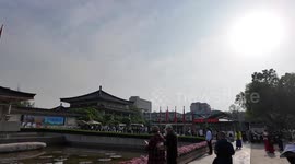 China: Tourists Wait to Visit The Shaanxi History Museum in Xi'an