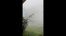 Hailstorm hits Jonesboro, Arkansas