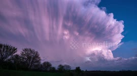 4K Timelapse of a purple lightning storm over southern Oklahoma. 270 photos used to create this short video