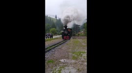 Beautiful rural train coming and it was a very beautiful experience