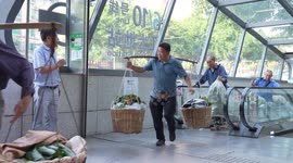 China: Vegetable Farmers Sell Vegetables at A Bomb Shelter in Chongqing