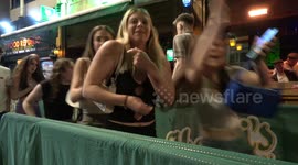 Revellers hit the town to celebrate the Spring Bank Holiday weekend in Birmingham, England