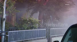 USA: Pursuit Vehicle Crashes Into Residence and Catches Fire in Historic South-Central, LA