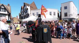 Faversham market celebrates 1,000 years trading in Kent, UK