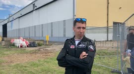 RAF jet fighter pilot Mark Long talks candidly to spectators at Southend Airport on May 20, 2023 - barely a year before his tragic flying accident.