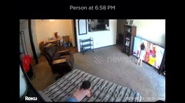 Toddler accidentally breaks television