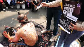 Journalists Protest Against the Revision of the Broadcasting Law (RUU) on the Article on Silencing Press Freedom in Indonesia