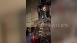 Firefighters rescue new born babies amidst chaos during Children's Hospital fire in northern India