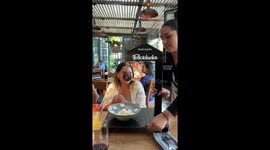 Fake birthday celebration: floating ball fun in Ciudad Guzmán restaurant
