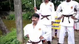 Martial arts guru has world record in sights after smashing 1,001 tiles with bare hands