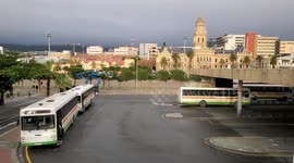 South Africa: The bus terminus in Cape Town