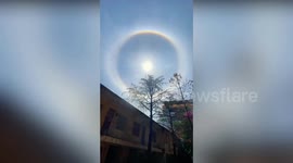 Solar halo like eye in sky appears over China