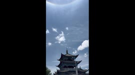 Spectacular halo appears in Dali, SW China