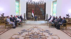 Egyptian president stresses need for ceasefire, two-state solution