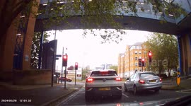 Did somebody say just jump a red light? Delivery rider ignores RED LIGHT.