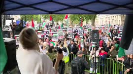 UK: Protest in London in support of Palestine