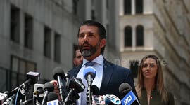 USA: Donald Trump Jr. and Eric Trump Speak Outside Courts