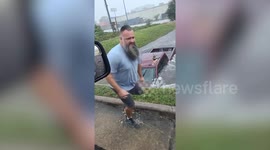 Man rescues driver trapped in flood in Conroe, Texas