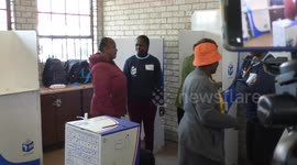 Cyril Ramaphosa and wife cast votes in South Africa's general election
